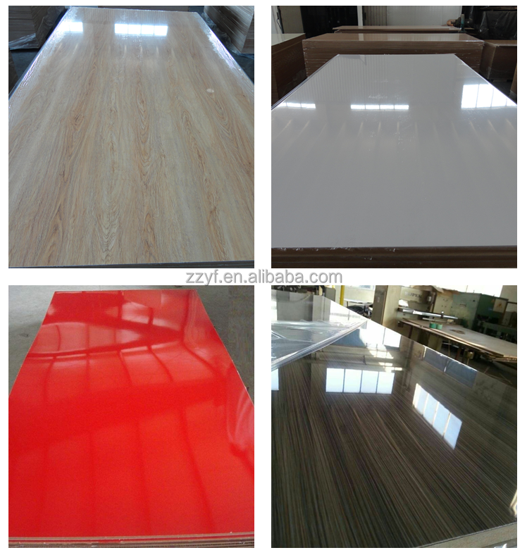 high glossy uv melamine mdf laminated wood panel for kitchen mdf board 18mm uv hogh gloss