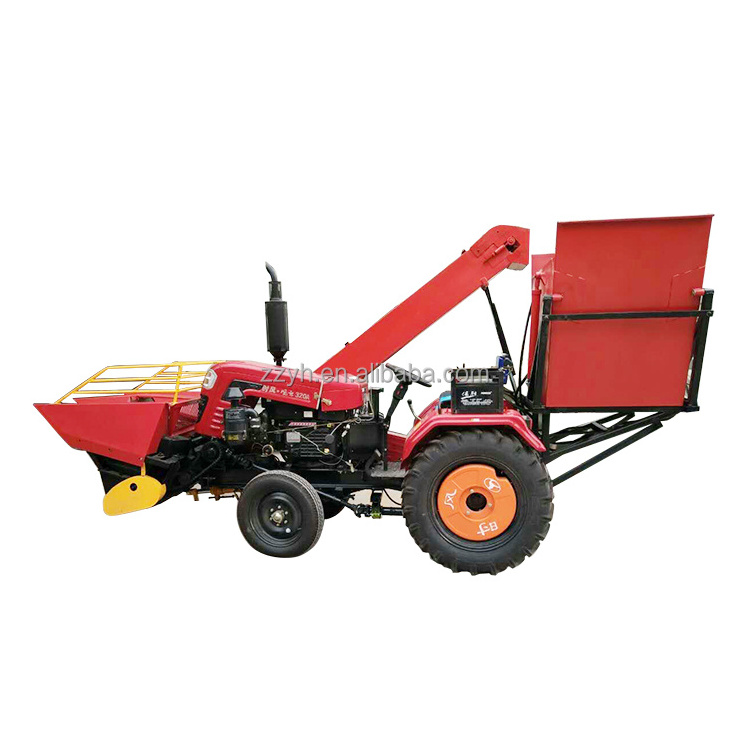 2 row mini small tractor mounted maize sweet corn cob combine harvester machine prices for sale