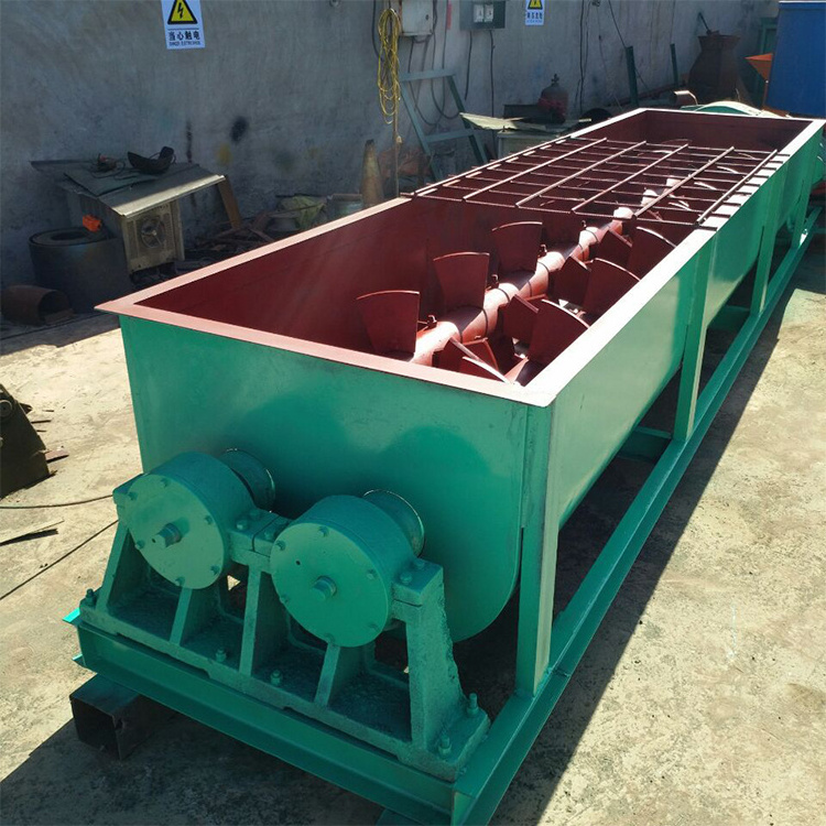 Hot Selling Biomass Granular Cow Dung Fertilizer Double Shafts Mixing Machine