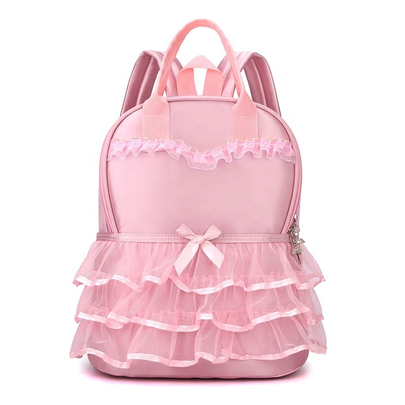 Student schoolbag female princess dress double shoulder dance backpack large capacity lightweight ridge protection backpack