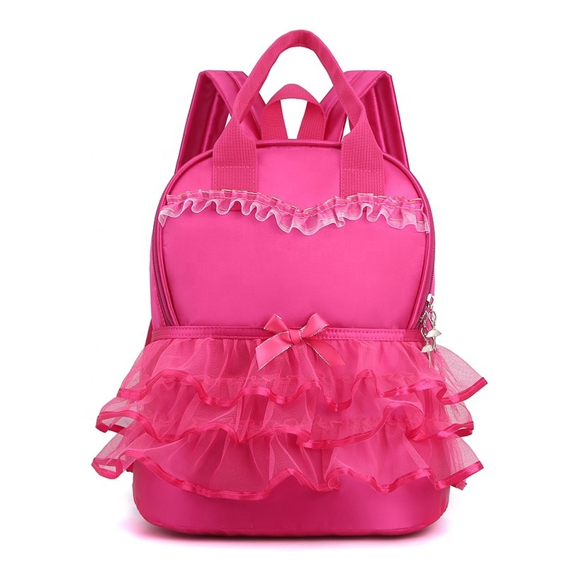 Student schoolbag female princess dress double shoulder dance backpack large capacity lightweight ridge protection backpack