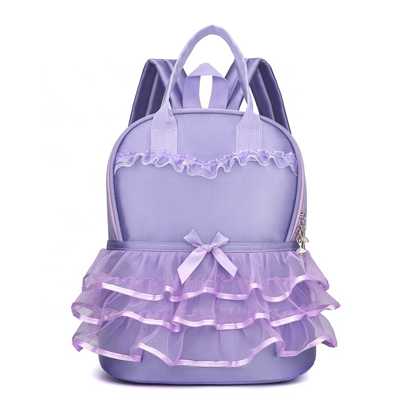 Student schoolbag female princess dress double shoulder dance backpack large capacity lightweight ridge protection backpack