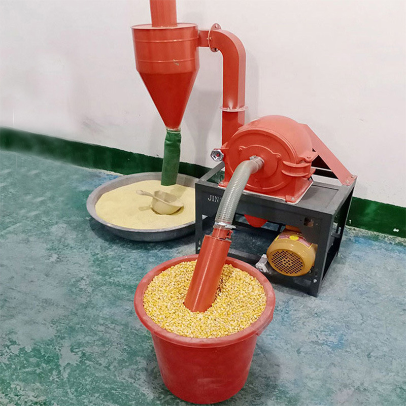 High Quality Corn Maize Self-priming Grain Grinder Machine Soybean Disk Hammer Mill Crushing Feed Grinder