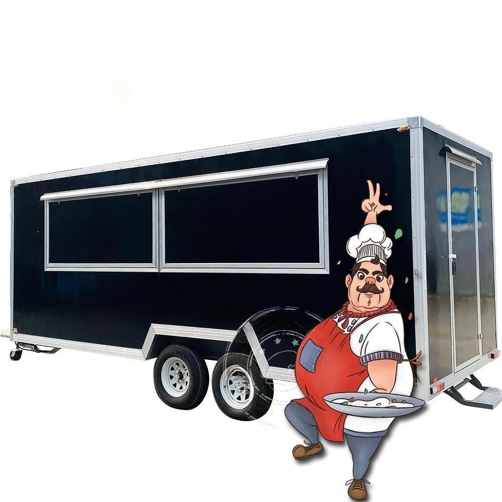 Customized food truck rolling cart fast food machine snow cone trailer food cart cooking trailer hamburger carts Customized Size