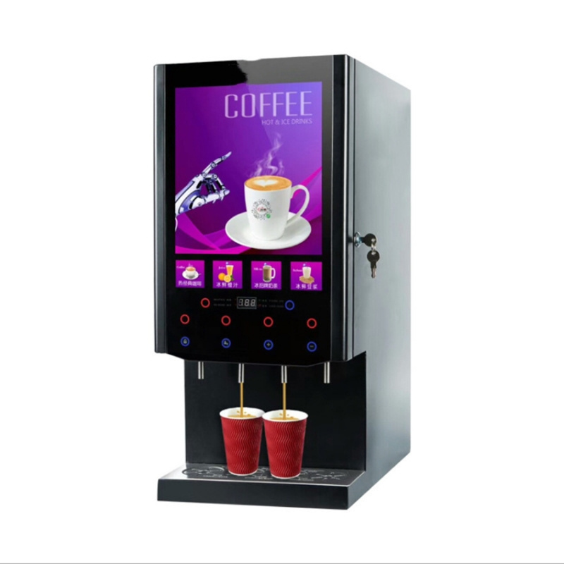 Instant coffee machine commercial 4 hot ice coffee vending machine hot ice water milk tea vending machine