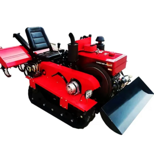 Riding Crawler Rotary Tiller High Horsepower Diesel Power Tiller Small Greenhouse Cultivated Land Ditch Ridger