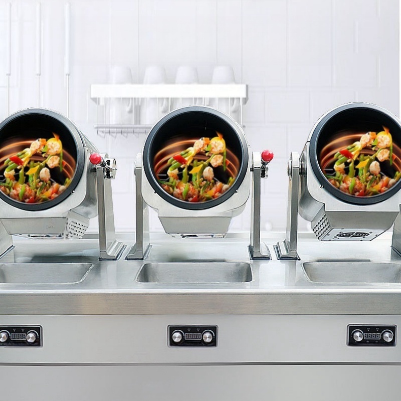 Hot sale Self Cook Machine Voltage 220V power 5KW Rotate and stir-fry 360 degrees heat evenly Automatic Cooker