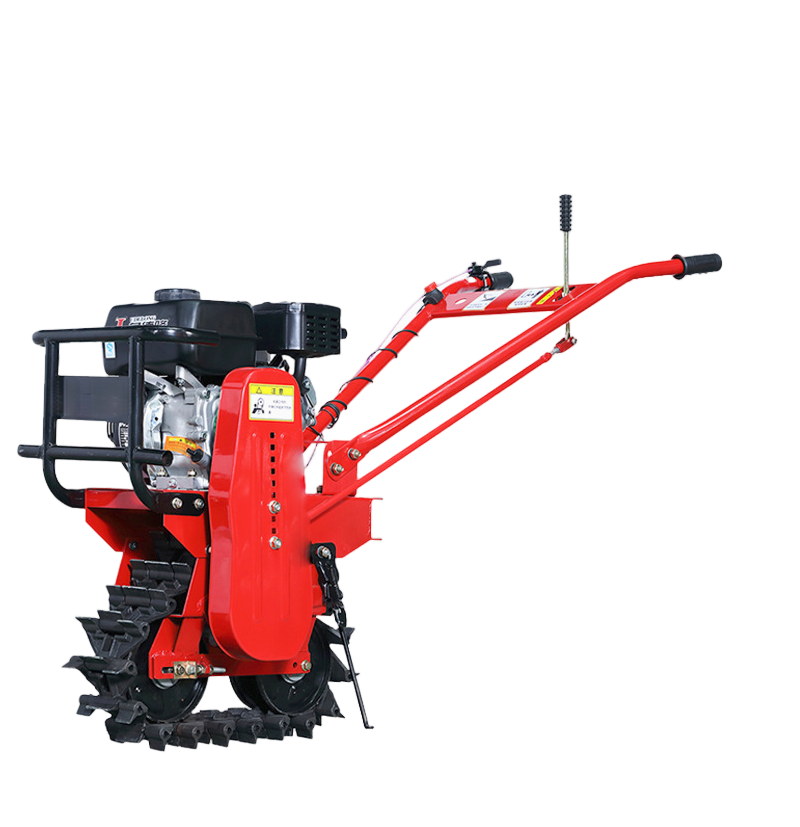 Power Tiller Machine 68 Hot Sell Orchard Double Chain Track Single Chain Track Plow Small Chain Track Microtiller Provided Red