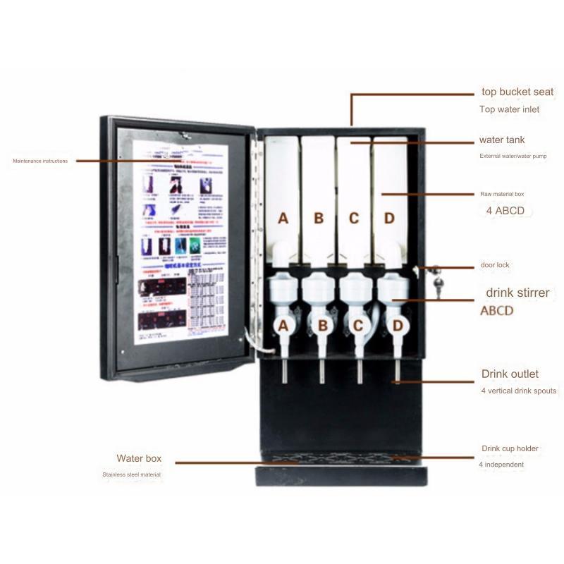 Instant coffee machine commercial 4 hot ice coffee vending machine hot ice water milk tea vending machine