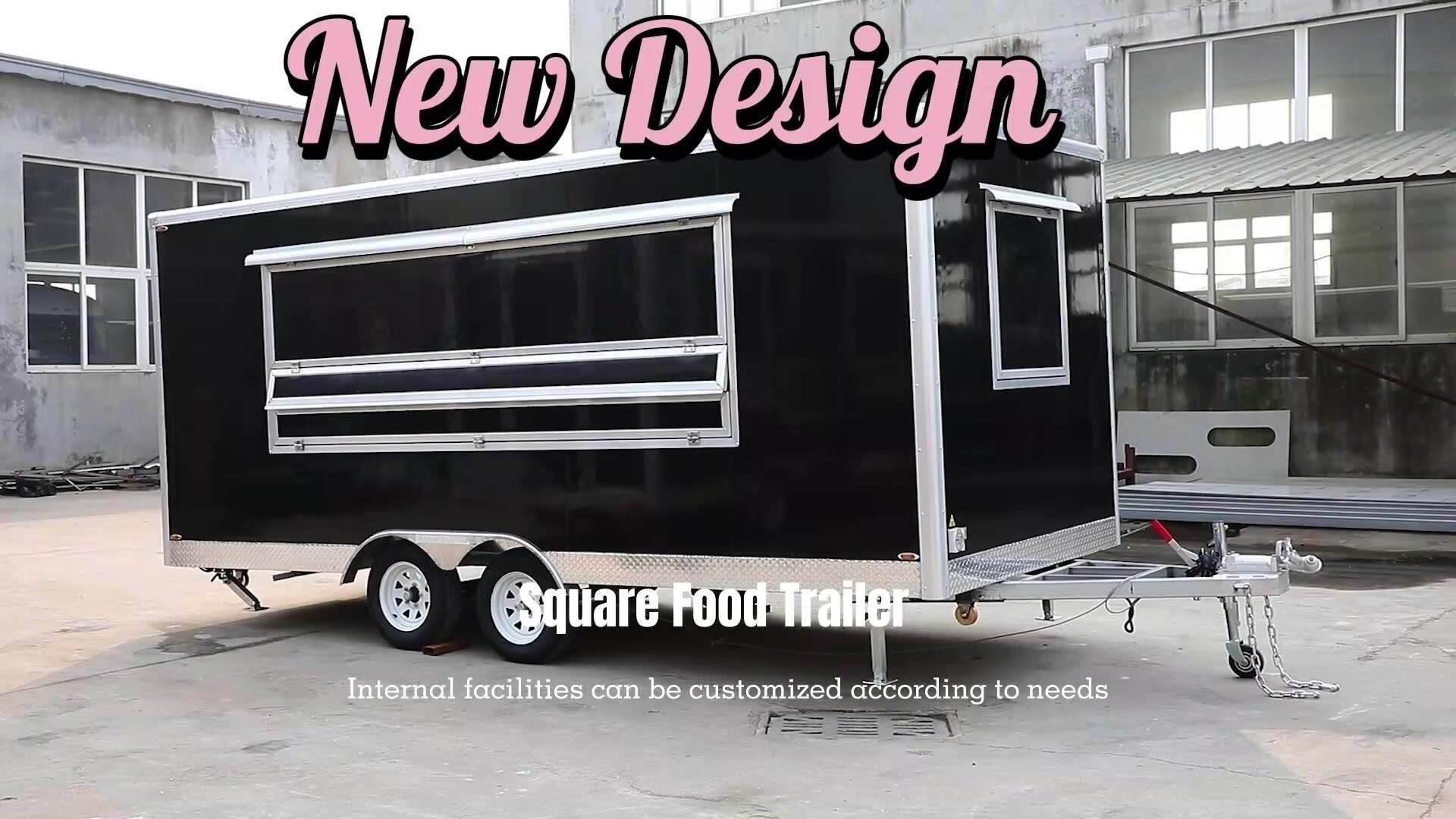 Customized Size Electric Food Truck Mobile Restaurant Restaurante Restaurant Equipment Galvanized Steel Street Mobile Food Cart