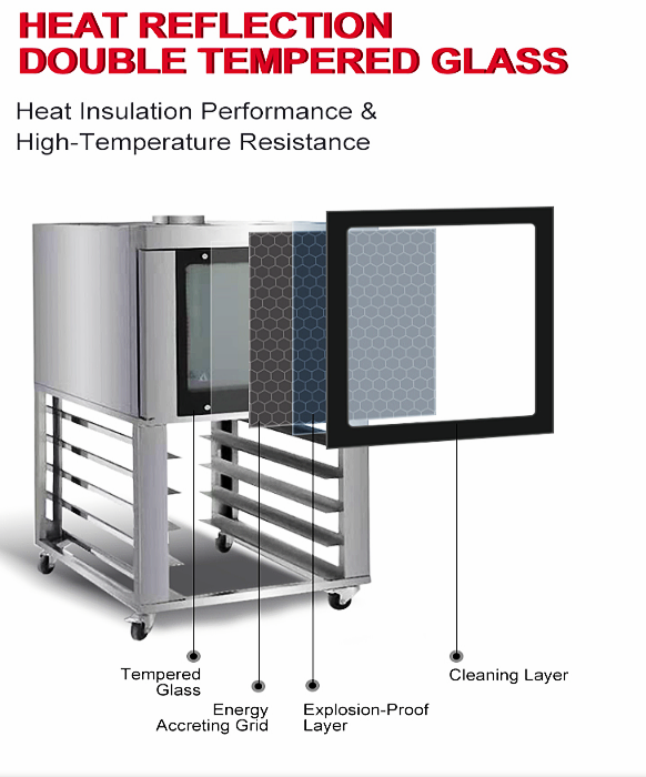 Commercial Stainless Steel Tray Gas Baking Oven with Steam Function Convection Oven Commercial