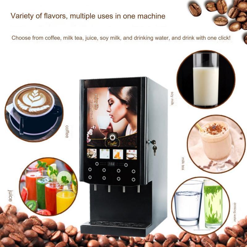 Instant coffee machine commercial 4 hot ice coffee vending machine hot ice water milk tea vending machine