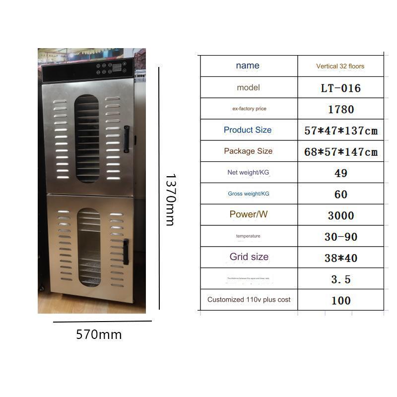 Intelligent gas food dehydrator industrial food dehydrator fruit dehydration machine