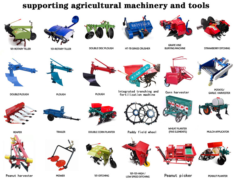 Farm Mini Diesel Motorcycle Power Cultivator Hot Selling Products 10 HP Multifunctional Tractors Prices Farm Land HINO Engine