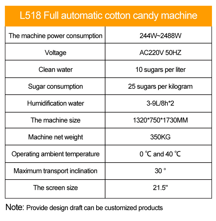 New Design Cotton Candy Machine Vending Machine with Sugar Selling Automatic Cotton Multifunctional Retail Provided Marshmallow