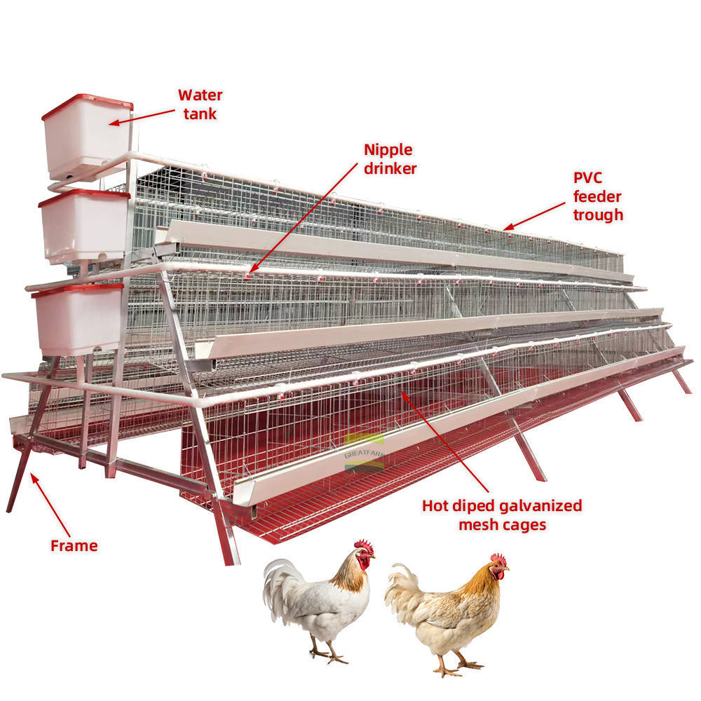 120 chickens breeding poultry layer cage galvanized battery laying hens layer egg chicken cage