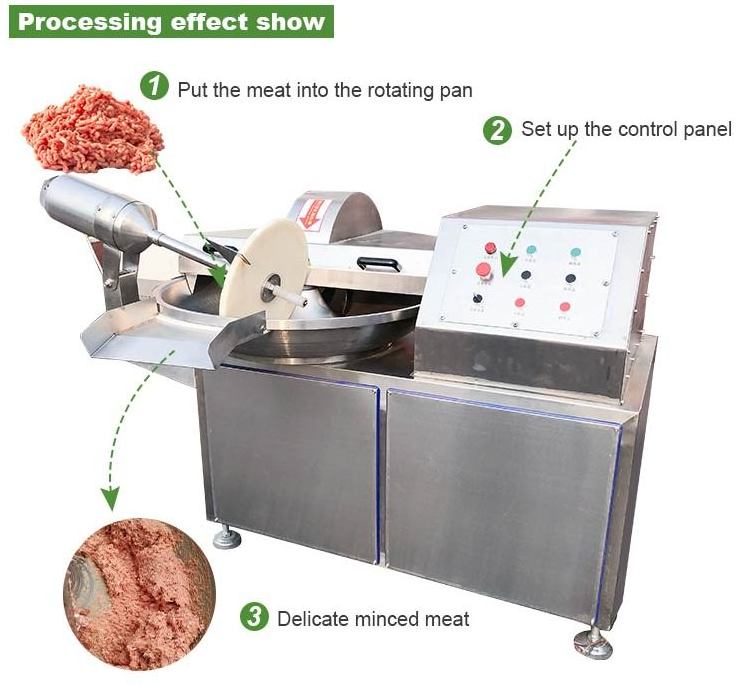 Automatic Top Quality 40L Sausage Meat Mixer 3 Blades / 6 Blades Meat Bowl Cutter Chopper for Used