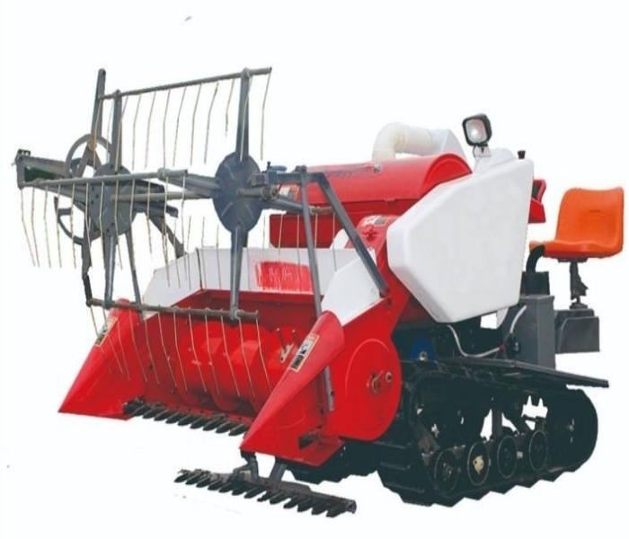 Agricultural Feeding Rice Harvester Crawler Rice Harvester Threshing Cleaning Driving Combine Harvester