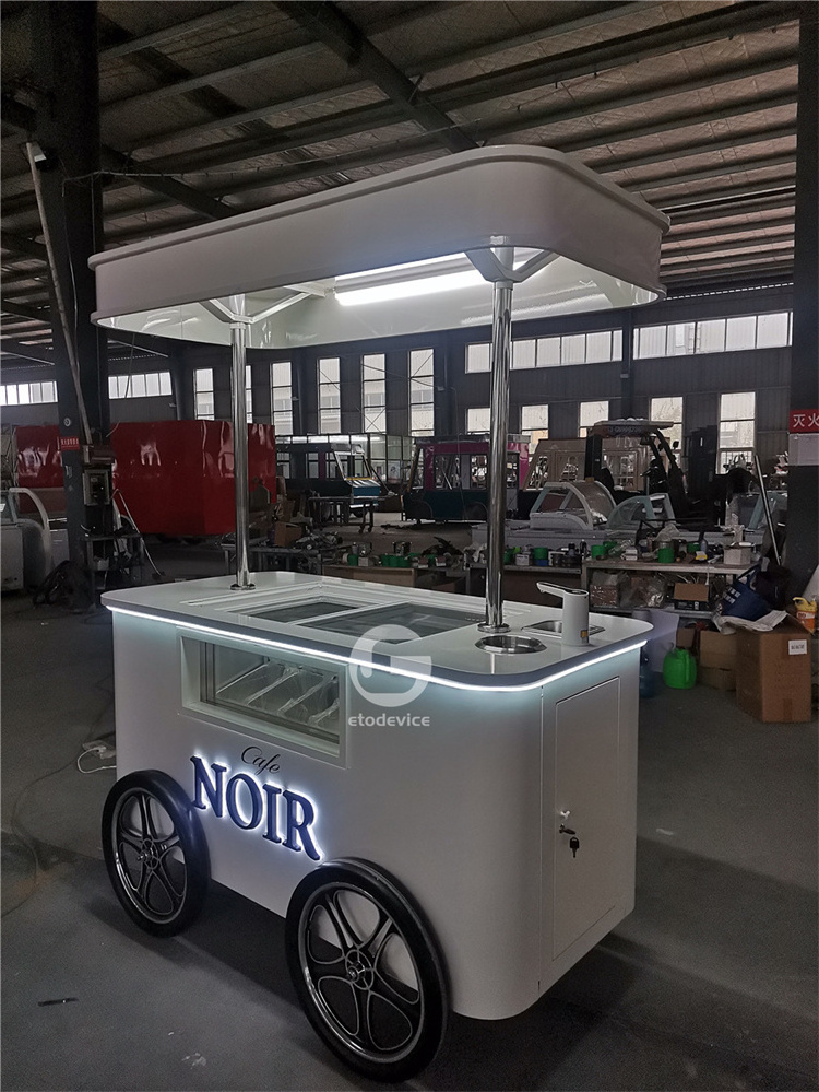 Mexican Electric Bike Beach Ice Cream Gelato Food Push Vending Cart