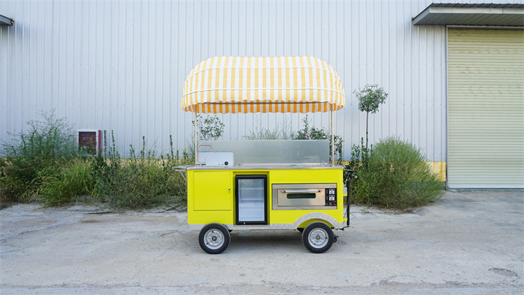 Purple Color Trends Kitchen Hot Dog Coffee Cart for Sale