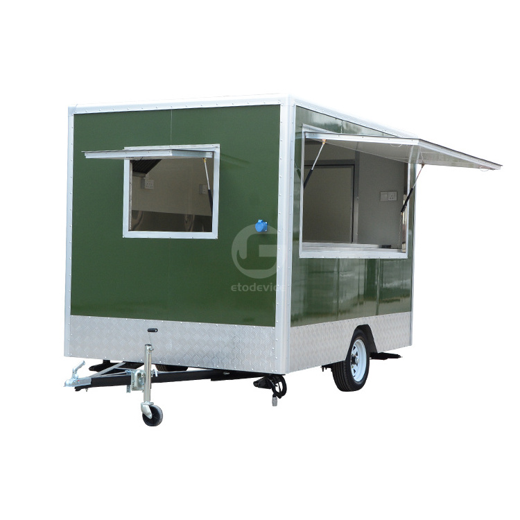 Mobile coffee cart fast food trailer food caravan