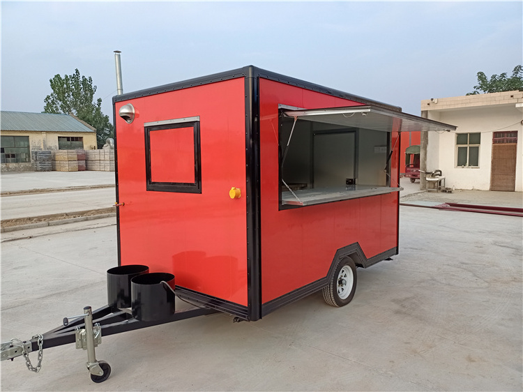 Food Trailers with Bathroom Ice Cream Trailer Mobile Food Truck Vending Cart For Sale