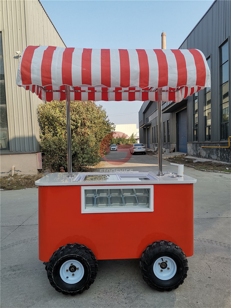 Australia ice cream hand push cart italian ice cream trolley popsicle cart