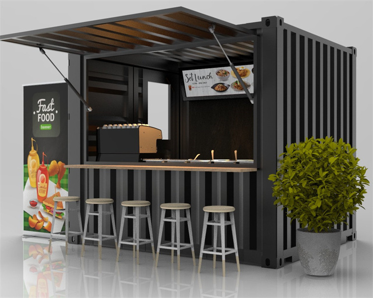 Factory Direct Sale Kiosk bar 10Ft Pop Up Container Coffee House Shop Food Kiosk Bar