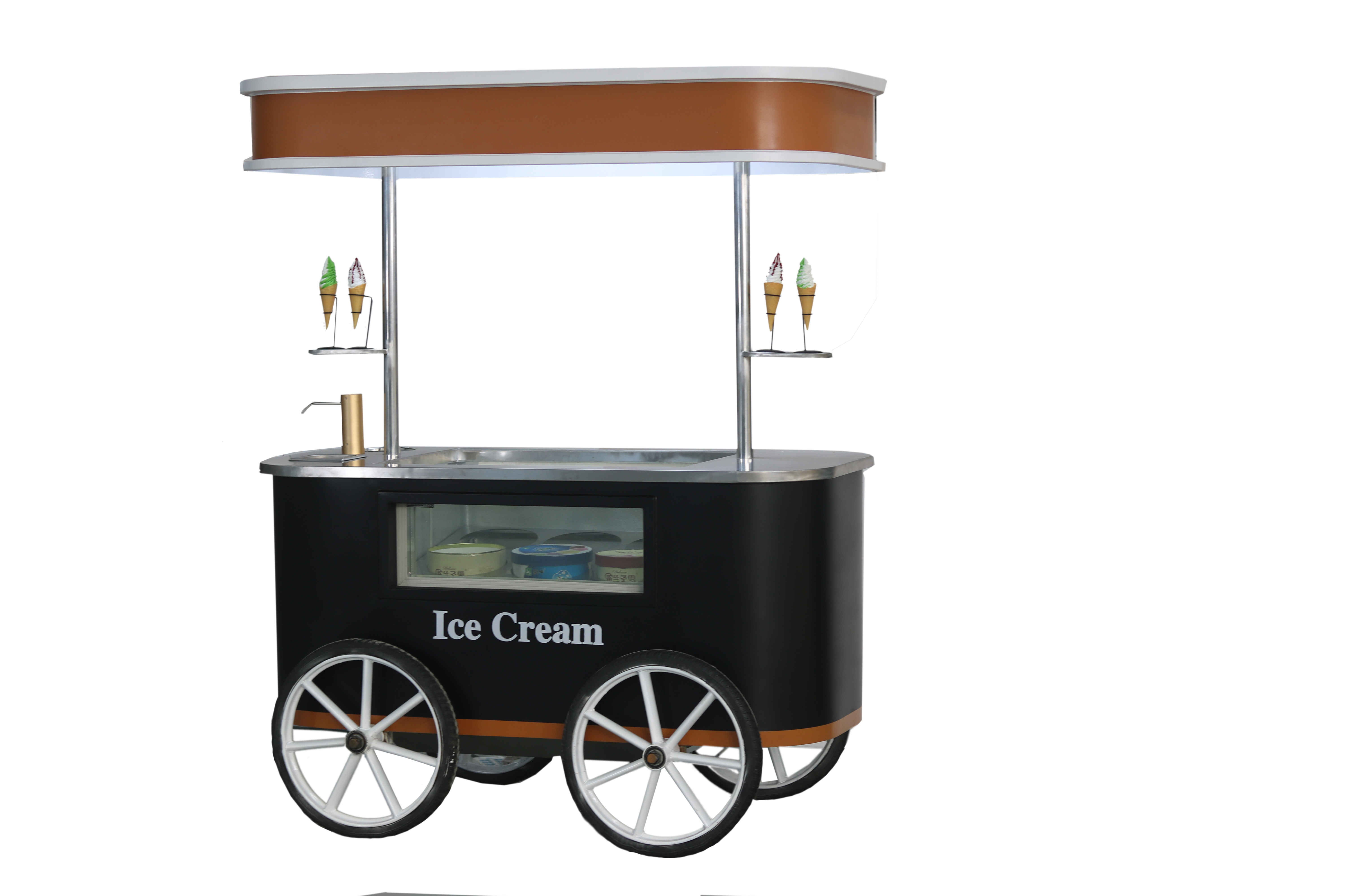 Easy Mobile Ice Cream Cart Commercial Customized Cart For Sale Ice Cream