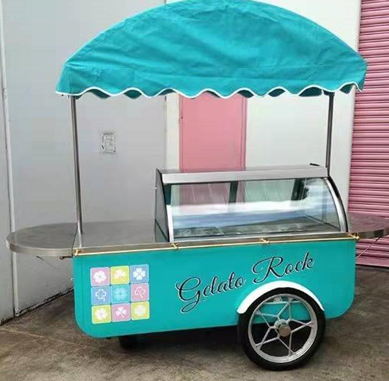 Easy Mobile Ice Cream Cart Commercial Customized Cart For Sale Ice Cream