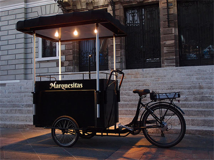 Customized Food Vending Cart Trikes Street Tricycle Mobile Coffee Cart Bike