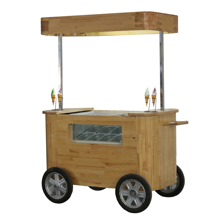 Italian Ice Cream Cart Mobile Ice Cream Vending Cart For Sale