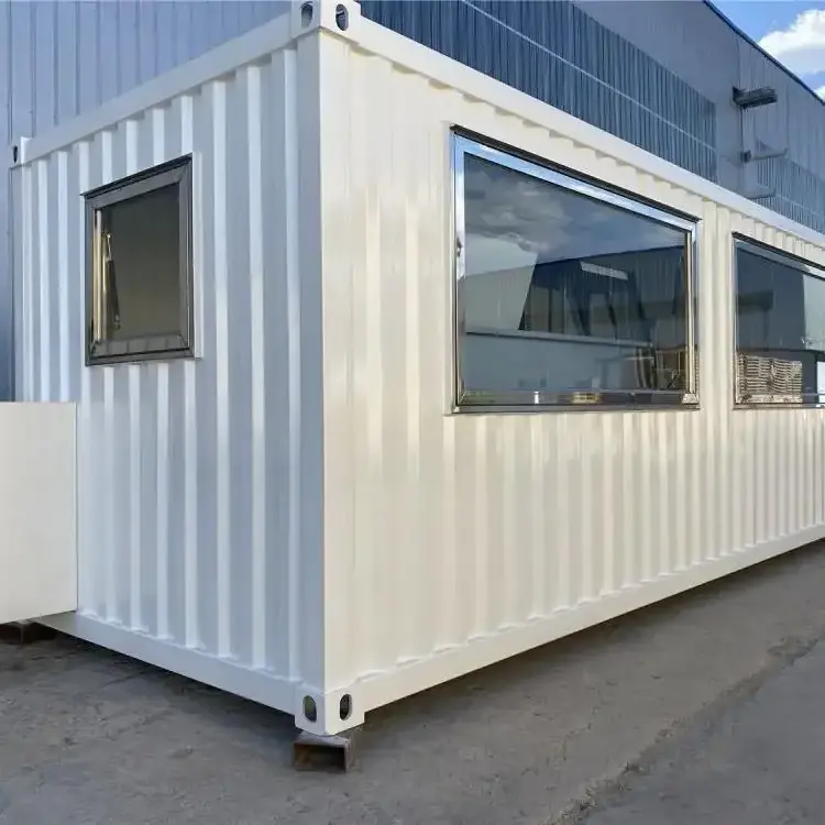 Rainproof Prefab Barbershop Mini Shipping Container Prefabricated Mobile Restaurant Booths Modern Food Kiosk Design