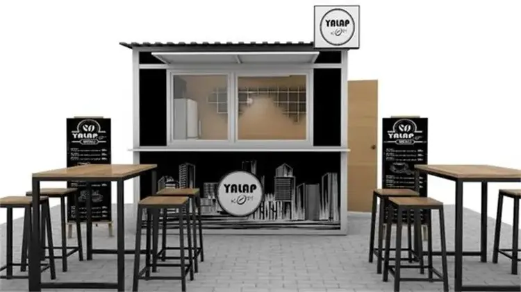 Professional Customized Container Coffee Shop Bar Fast-food Restaurant Store Kiosk Booth