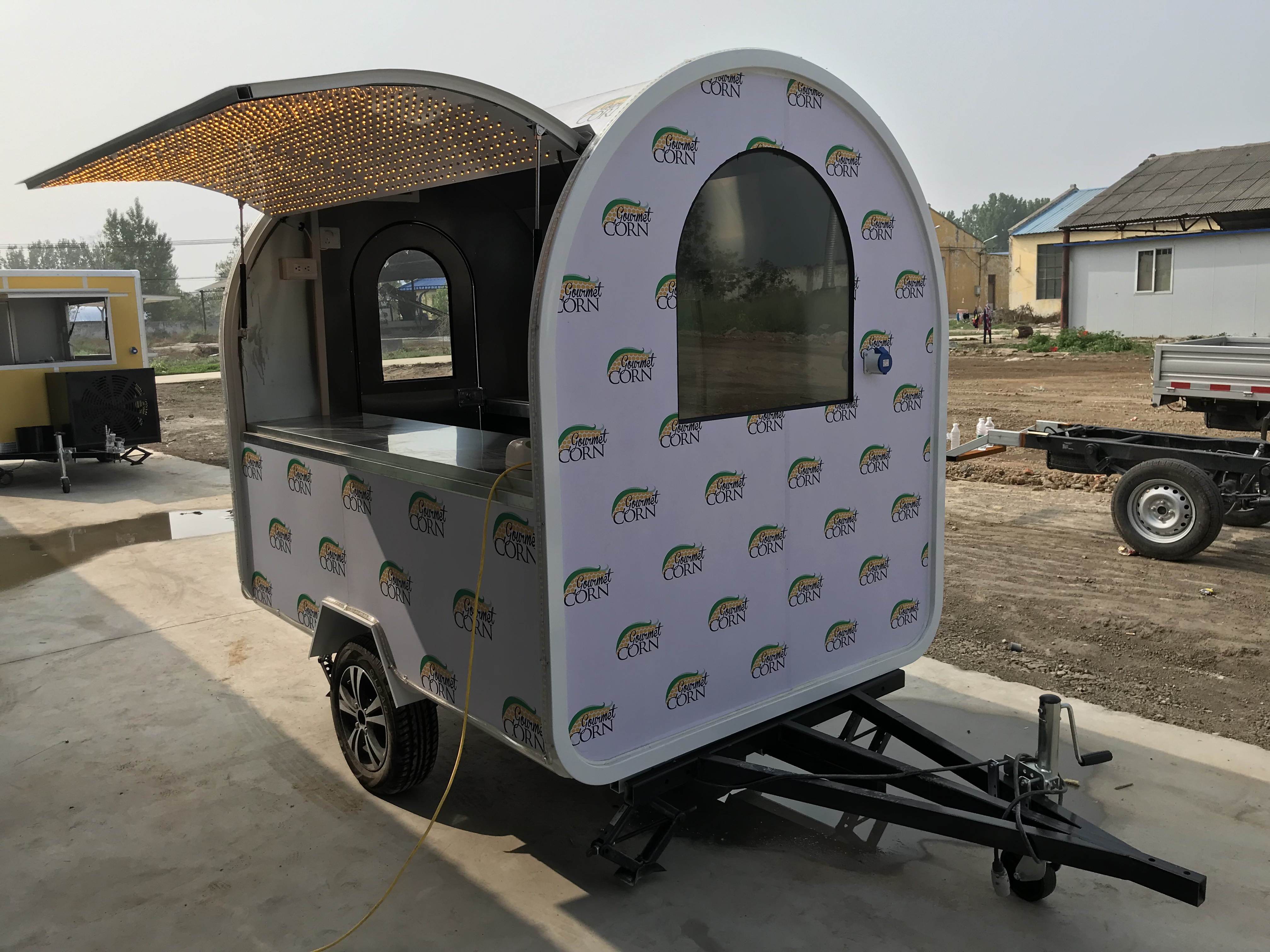 Gas/Electric Mobile Fast Food Vending Ice Cream Fried Trailer/Cart Popcorn Truck/Kitchen Coffee Bike For Sale