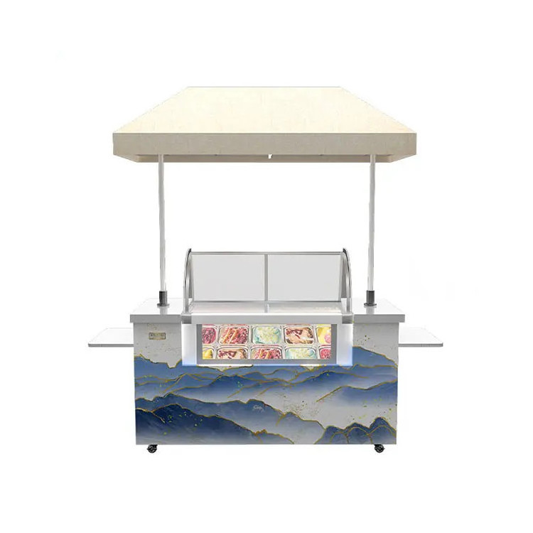 Italian Ice Cream Cart Mobile Ice Cream Vending Cart For Sale