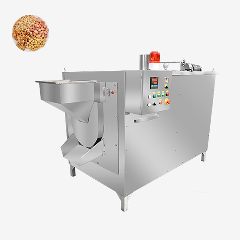 Best barley grain flour soy soya cacao beans drum industrial peanut other nuts roaster processing frying roasting machine