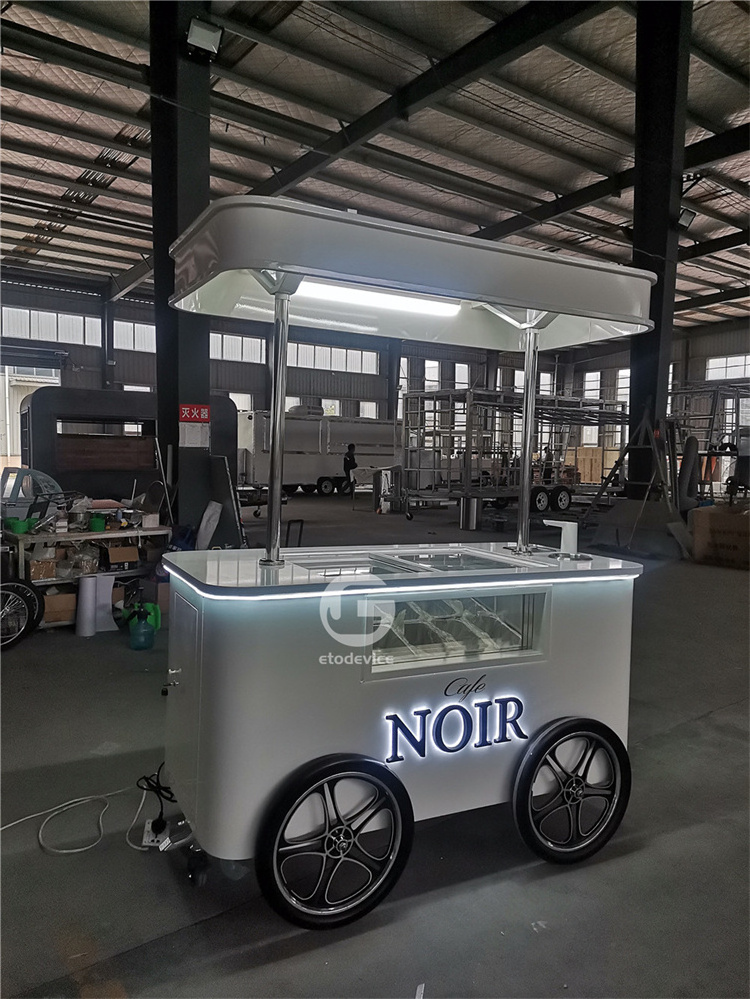 Mexican Electric Bike Beach Ice Cream Gelato Food Push Vending Cart