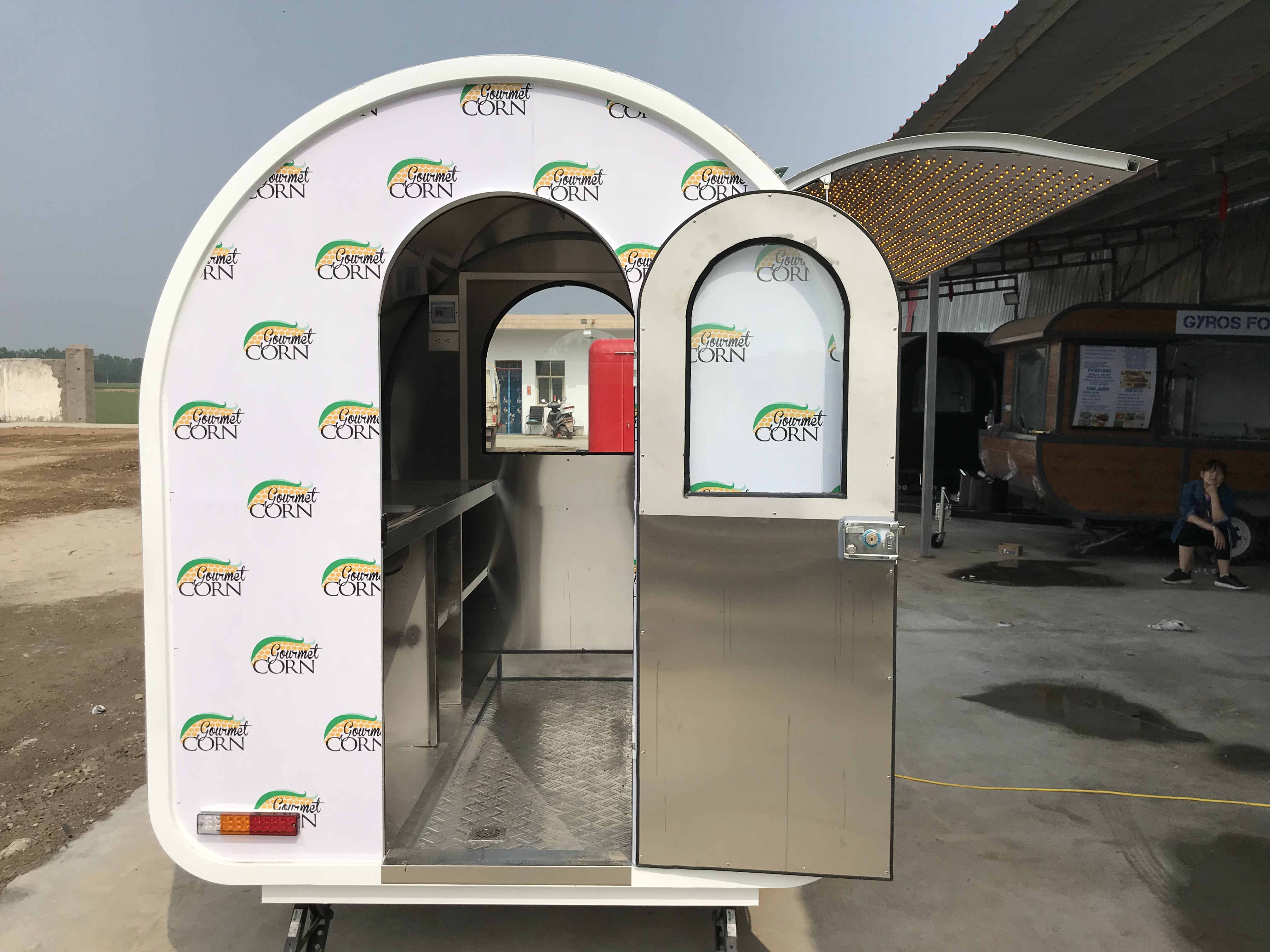 Gas/Electric Mobile Fast Food Vending Ice Cream Fried Trailer/Cart Popcorn Truck/Kitchen Coffee Bike For Sale