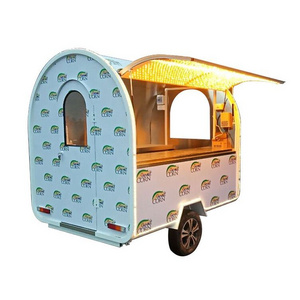 Gas/Electric Mobile Fast Food Vending Ice Cream Fried Trailer/Cart Popcorn Truck/Kitchen Coffee Bike For Sale