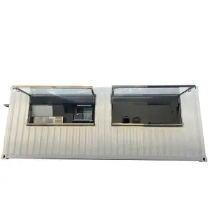 Rainproof Prefab Barbershop Mini Shipping Container Prefabricated Mobile Restaurant Booths Modern Food Kiosk Design