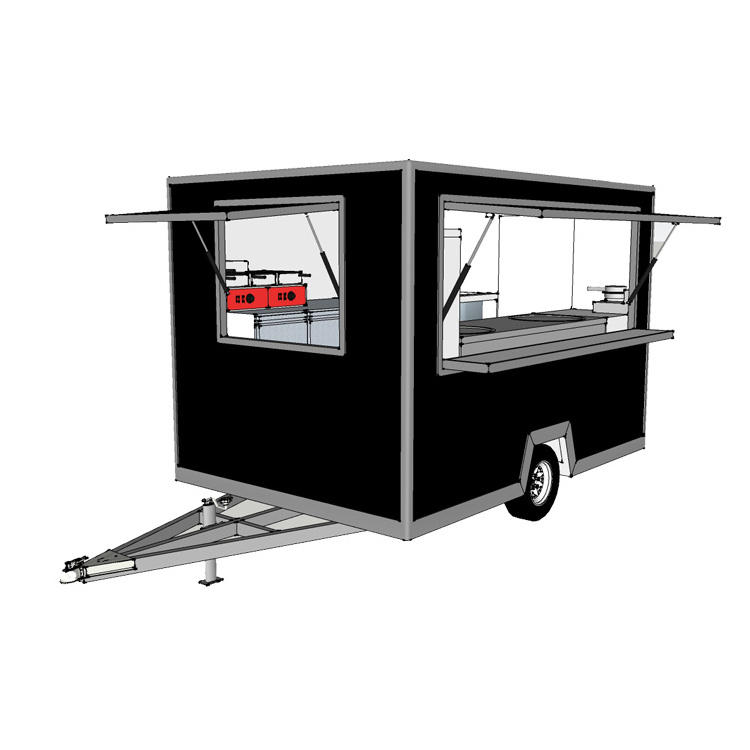 Cheap concession food trailer hot dog cart/ice cream trucks food cart trailer