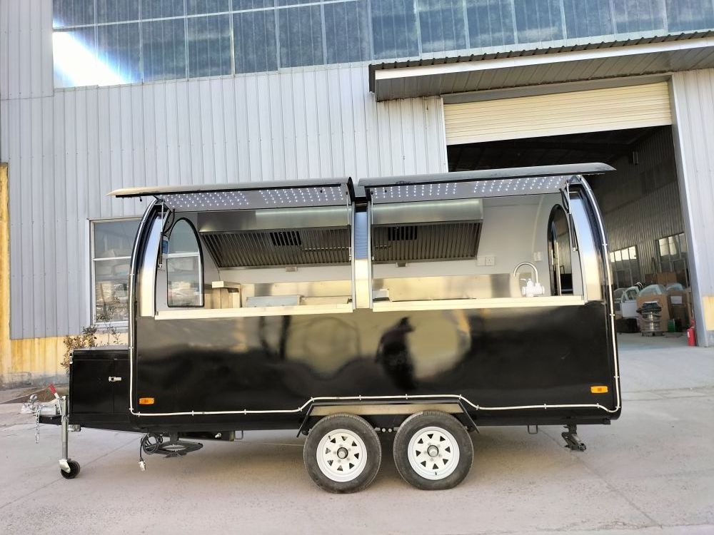 Mobile cocktail bar trailer white coffee shop pizza dessert cart food truck mobile beer drink fast food truck for sale