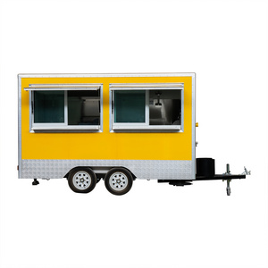 Street Vending Carts Fast Food Trailer With Fryer Griddle Stove