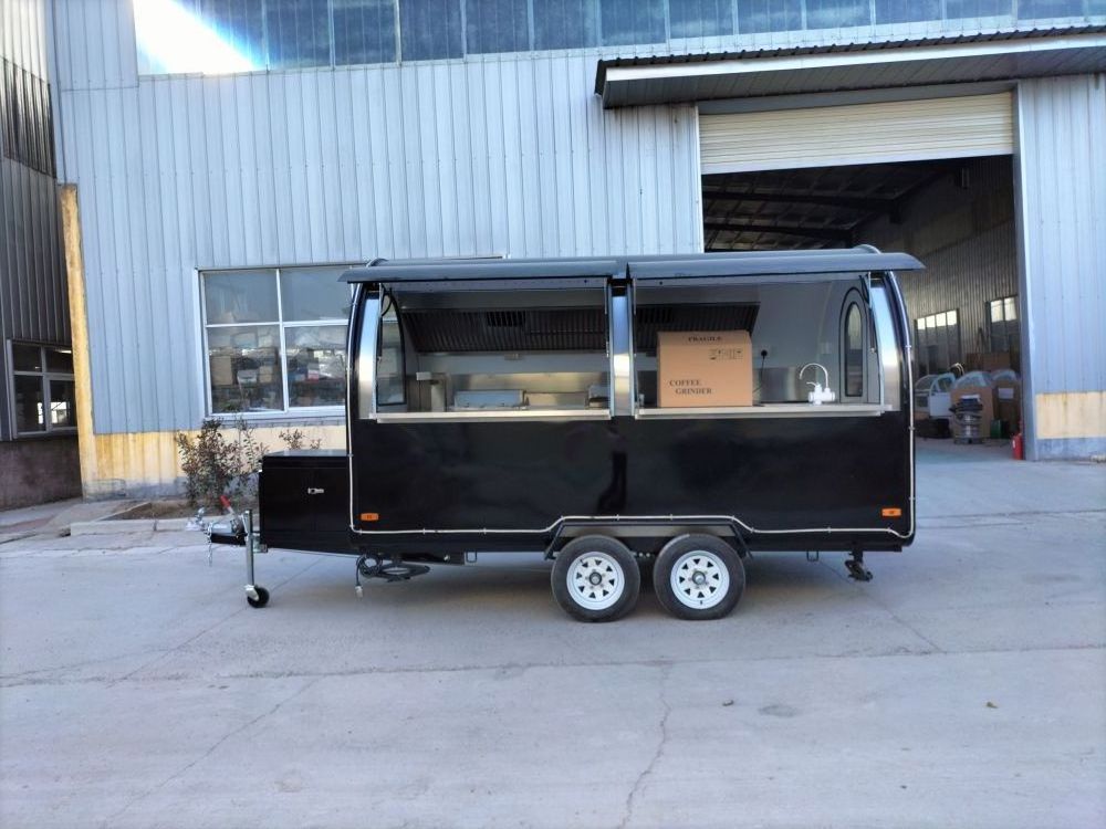 Mobile cocktail bar trailer white coffee shop pizza dessert cart food truck mobile beer drink fast food truck for sale