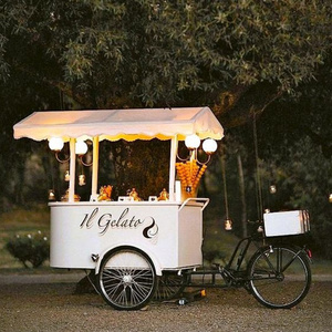 Famous Brand Commercial Coffee Cart Bike Coffee Carts Food Vending Bicycle Portable Coffee Cart