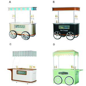 Italian Ice Cream Cart Mobile Ice Cream Vending Cart For Sale