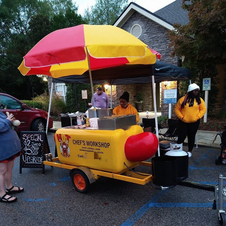 Commercial Mobile Hot Dog Cart Stand With Grill Fryer New Cart Hot Dog Food Trailer For Sale