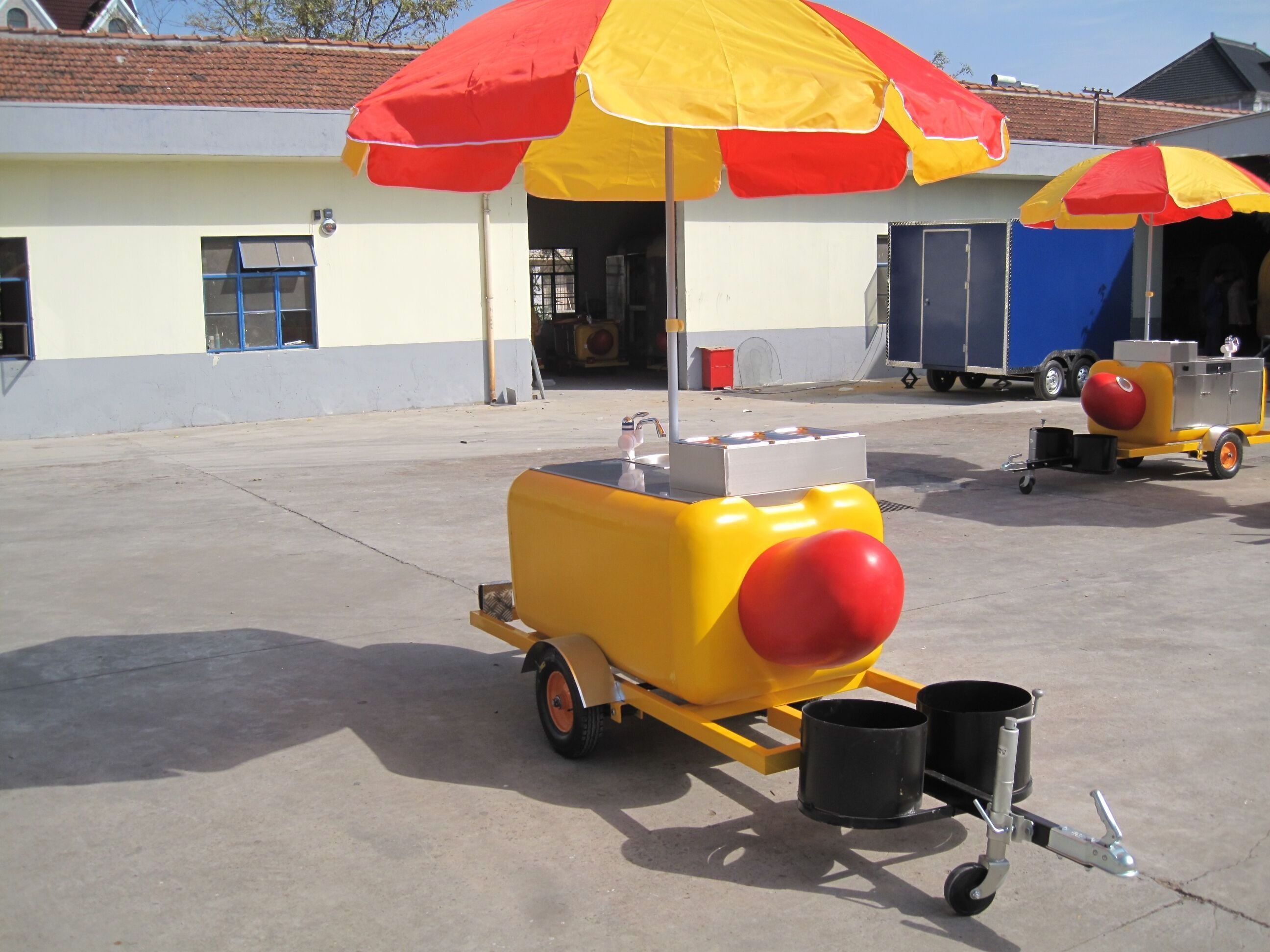 Commercial Mobile Hot Dog Cart Stand With Grill Fryer New Cart Hot Dog Food Trailer For Sale