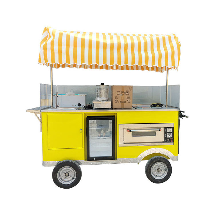 Purple Color Trends Kitchen Hot Dog Coffee Cart for Sale